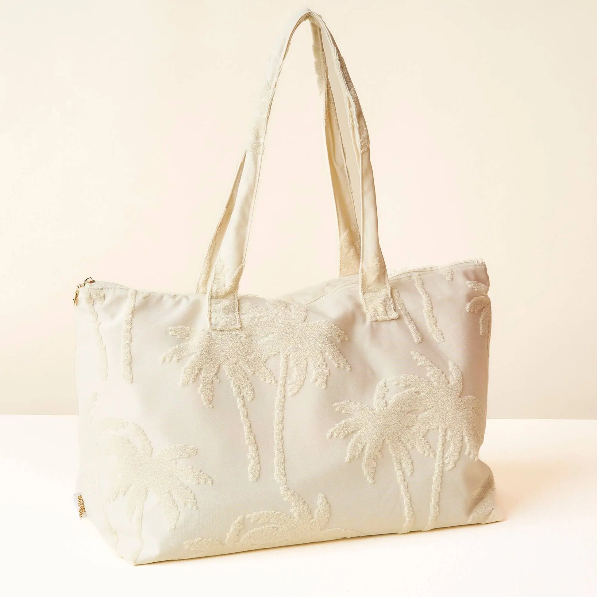 Terry Tote - Cream Palm The Darling Effect