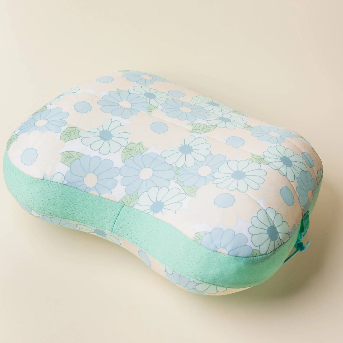 Ballast Beach Pillow - Daisy Craze Aqua The Darling Effect