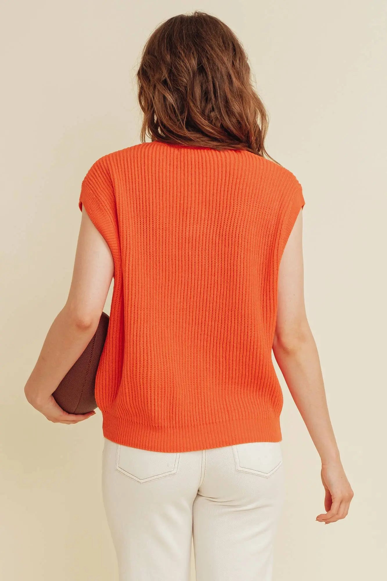 CSW10210Y - 'TENN" EMBROIDERED SLEEVELESS SWEATER TOP Cloud Ten