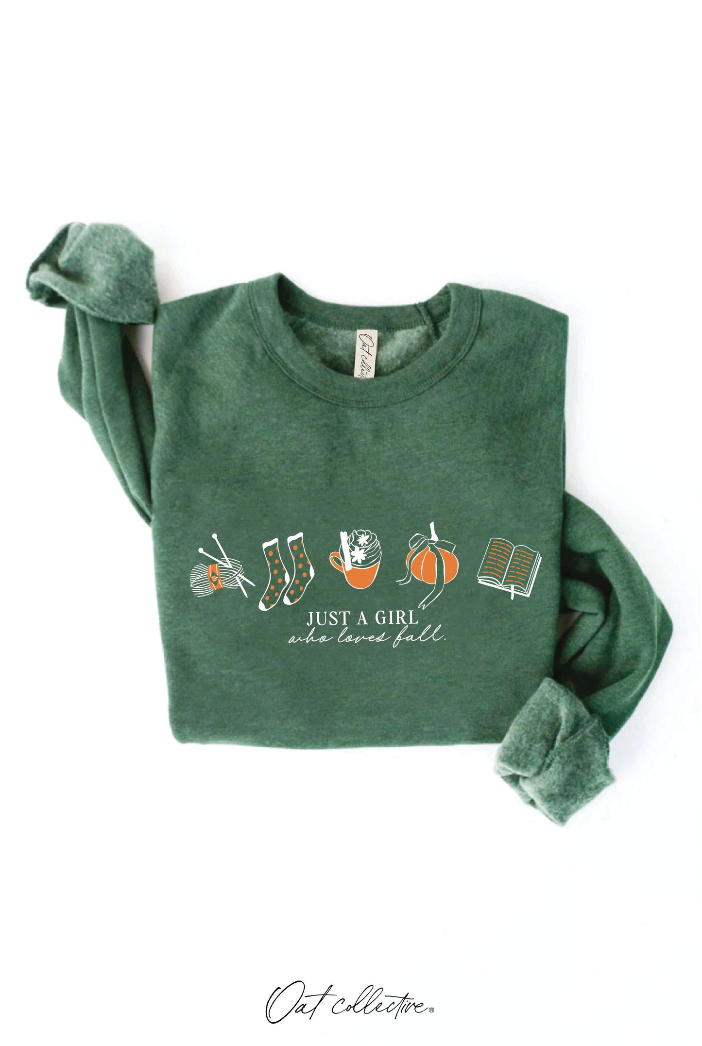 JUST A GIRL WHO LOVES FALL Graphic Sweatshirt OAT COLLECTIVE