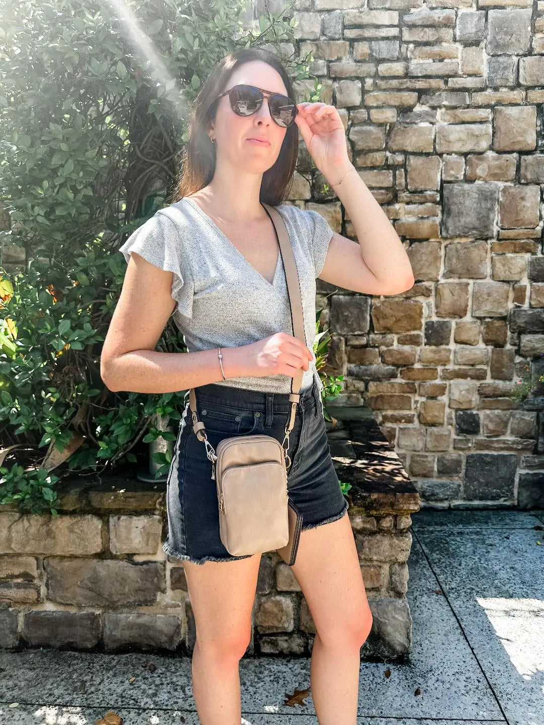 Soft Vegan Leather Crossbody w/ Pouch Jen & Co.