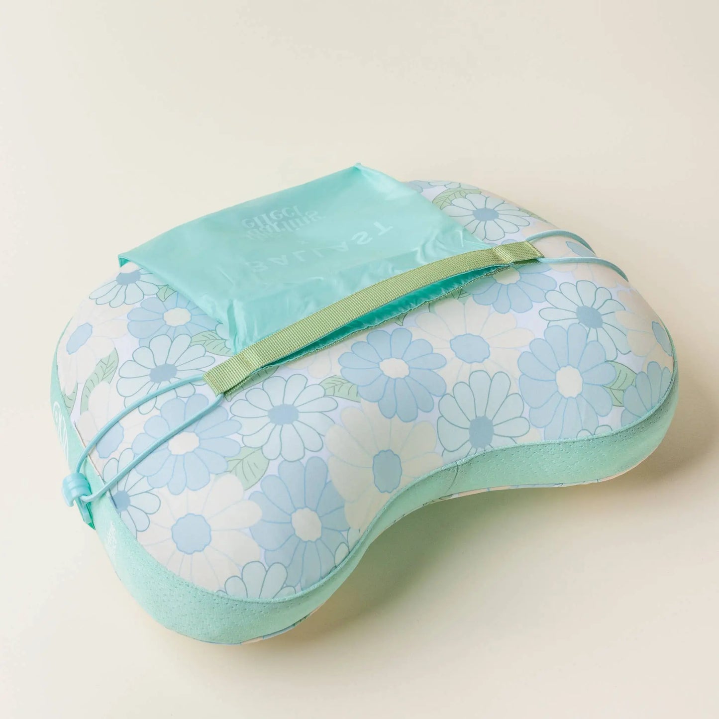 Ballast Beach Pillow - Daisy Craze Aqua The Darling Effect