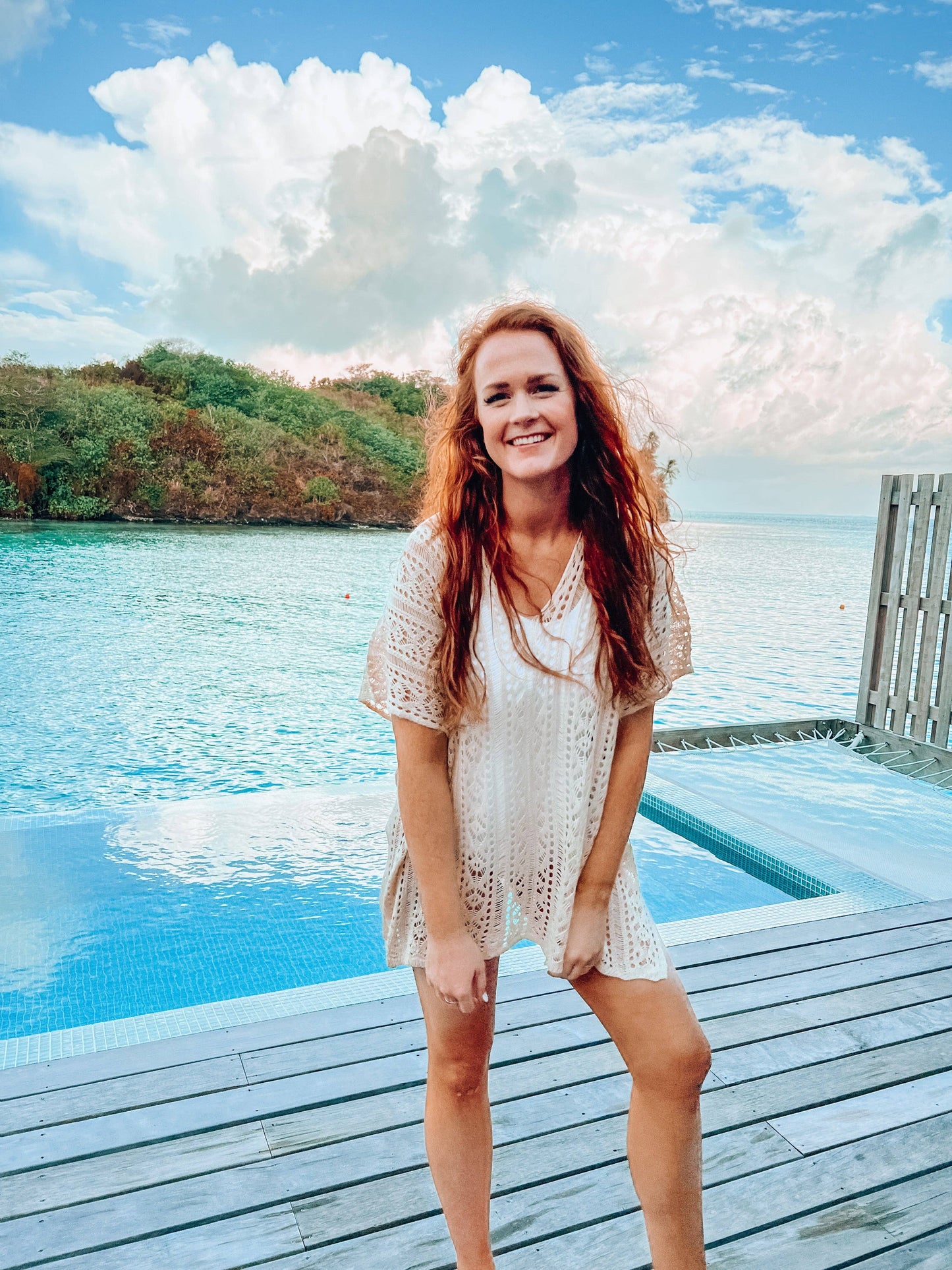 Boardwalk Cover Up | Tan Coral Reef Swim