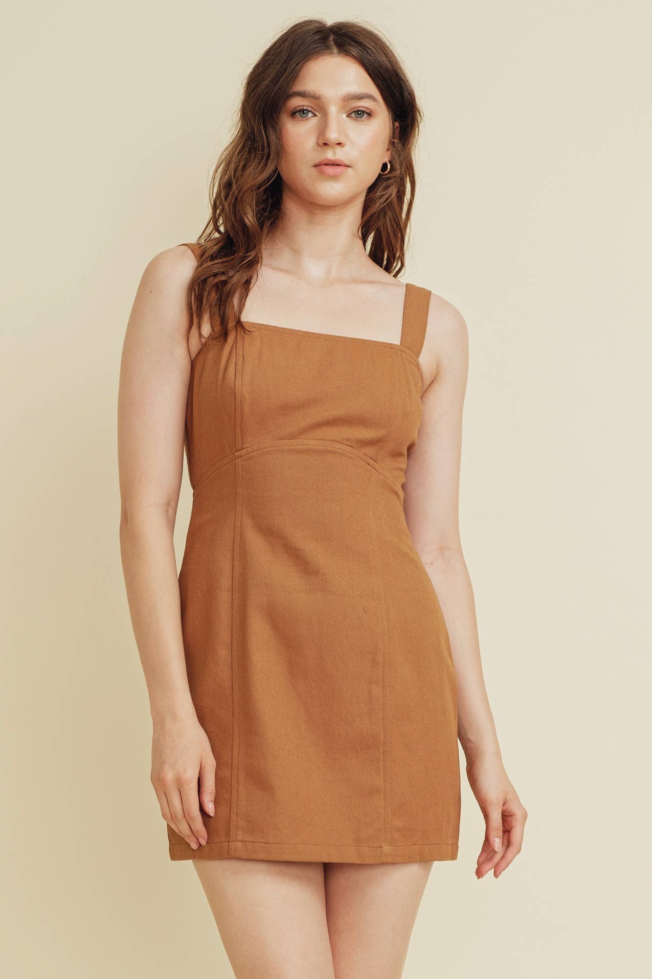 Orange Lace-Up Back Mini Dress Cloud Ten