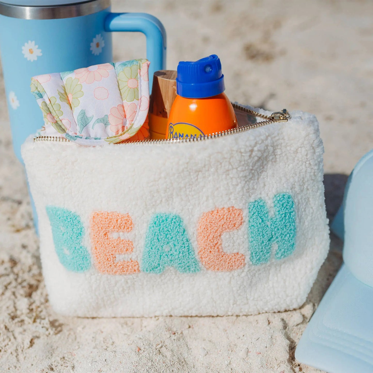 Cream Teddy Pouch - Beach The Darling Effect