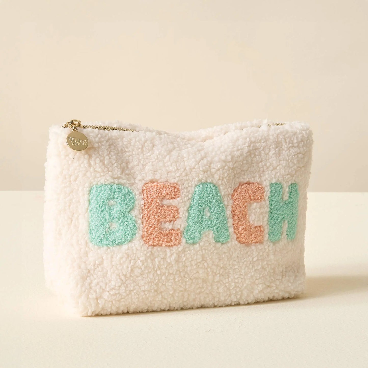 Cream Teddy Pouch - Beach The Darling Effect
