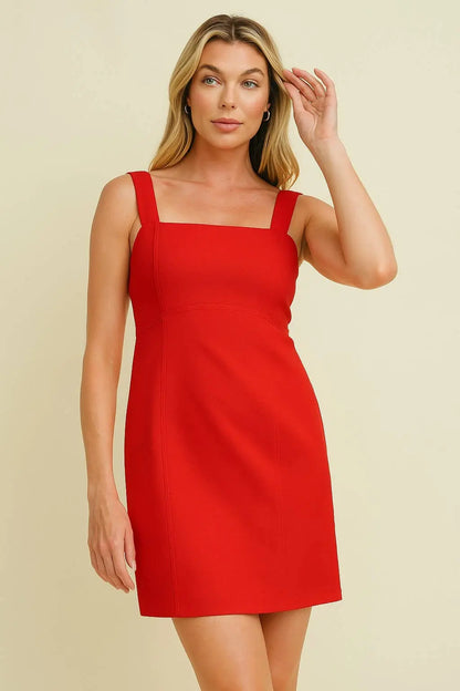 CD10448Y - Lace-Up Back Mini Dress Cloud Ten