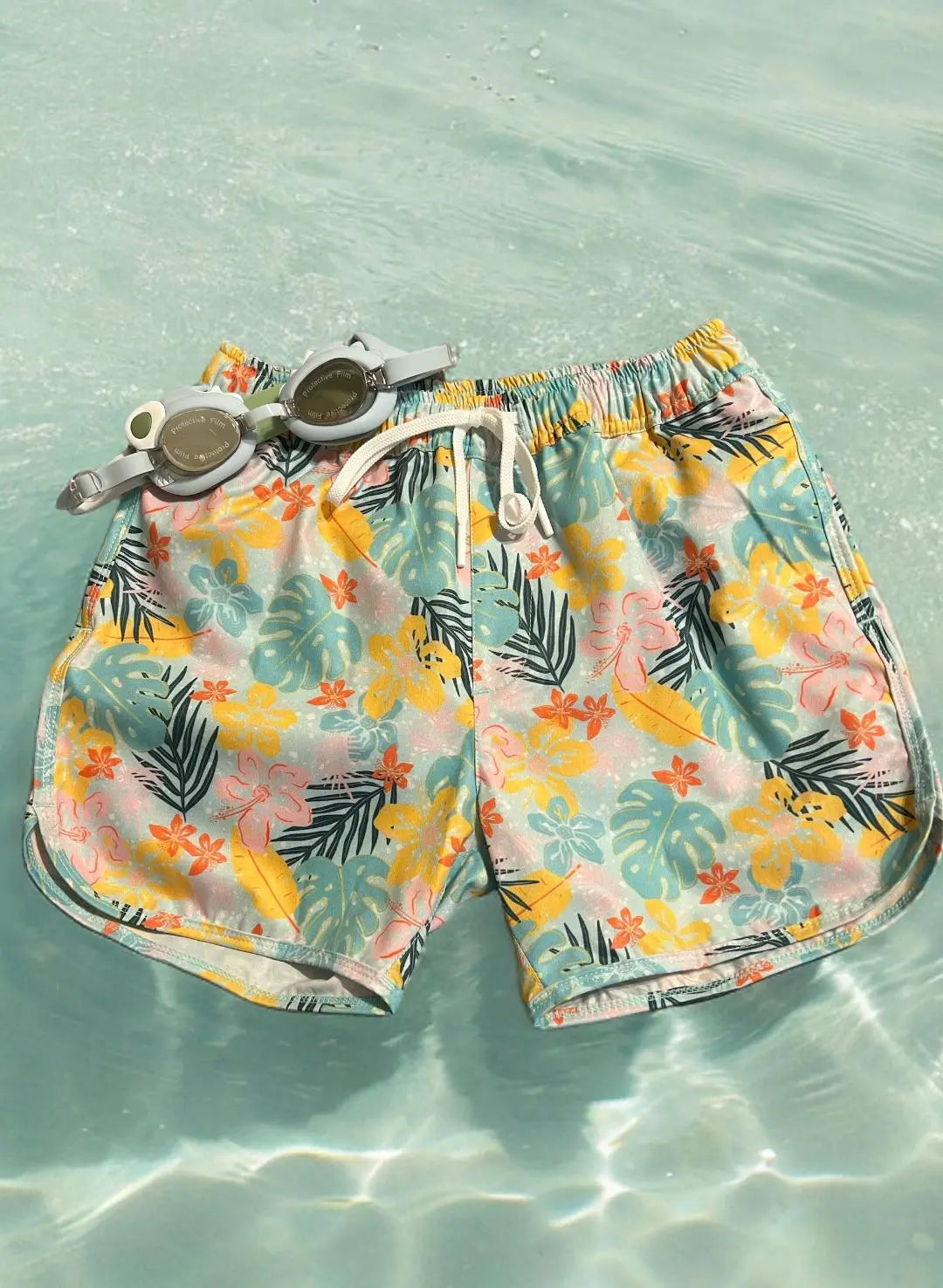 Boys Tropical Swim Trunks The-Beachy-Traveler