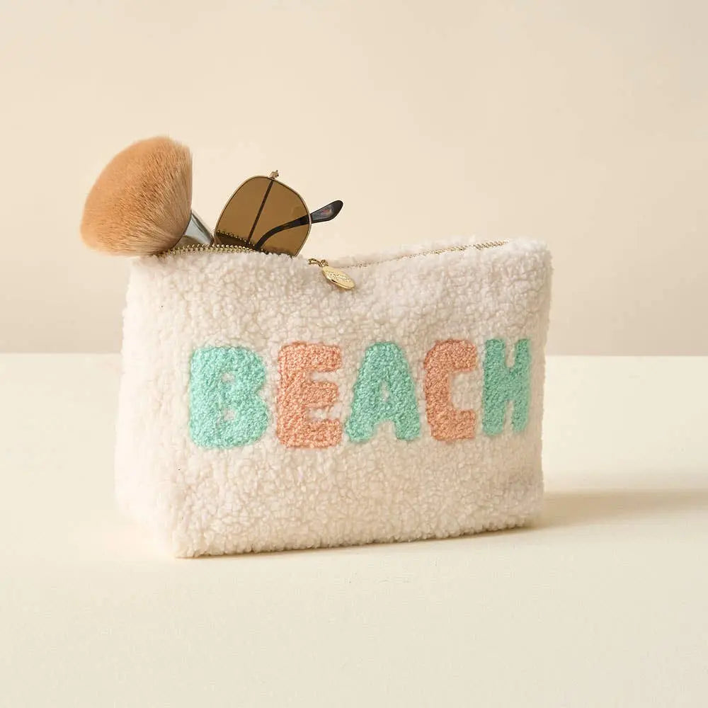 Cream Teddy Pouch - Beach The Darling Effect
