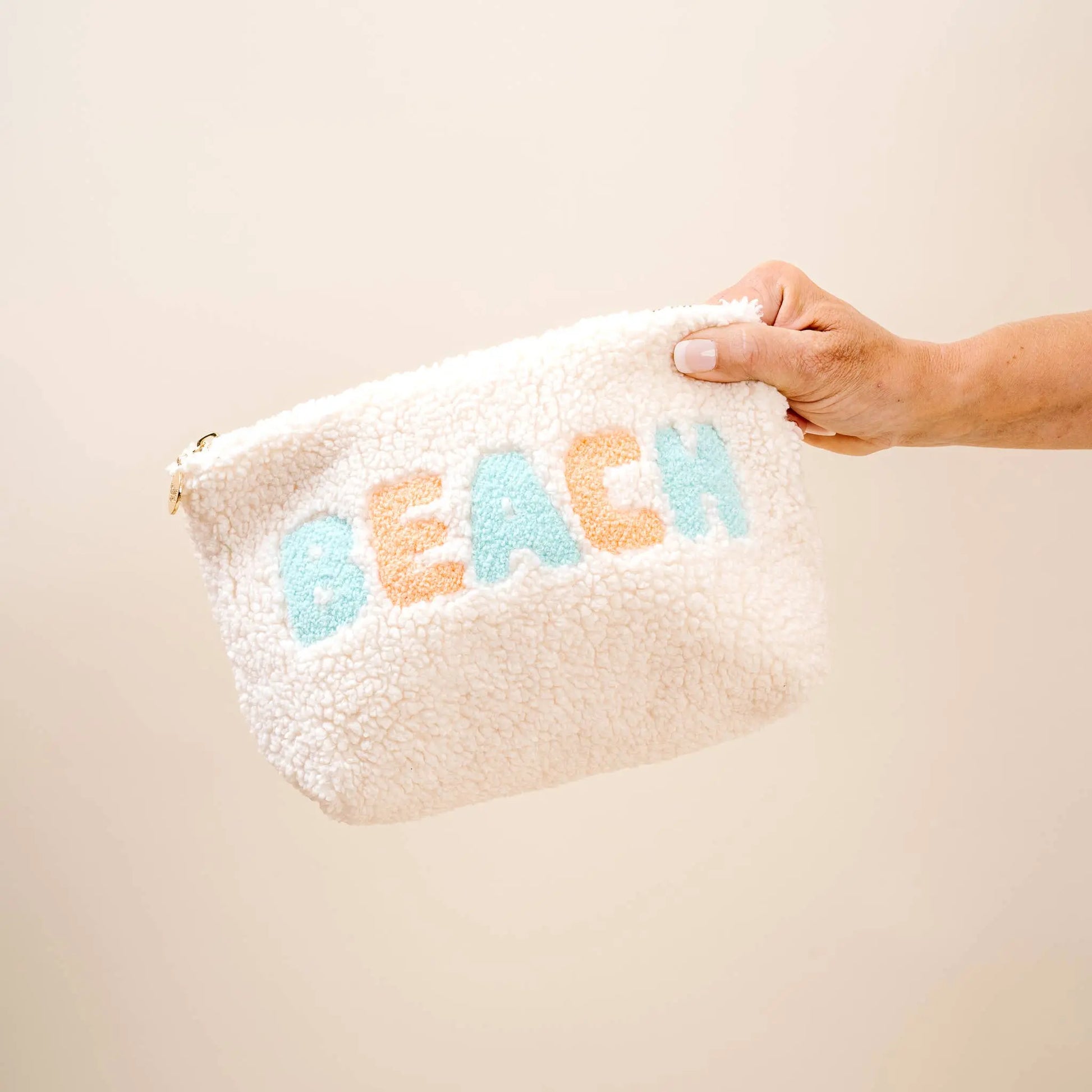 Cream Teddy Pouch - Beach The Darling Effect