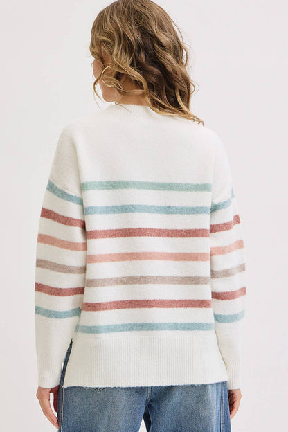 CASUAL COZY STRIPE KNIT SWEATER Sweet Lovely by Jen